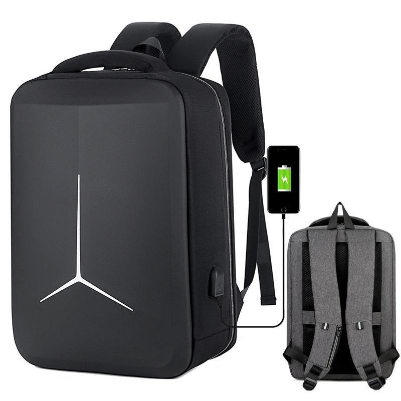 Waterproof Business Laptop Backpack With Usb Port - Multifunctional - Navy Blue - 17 Inch