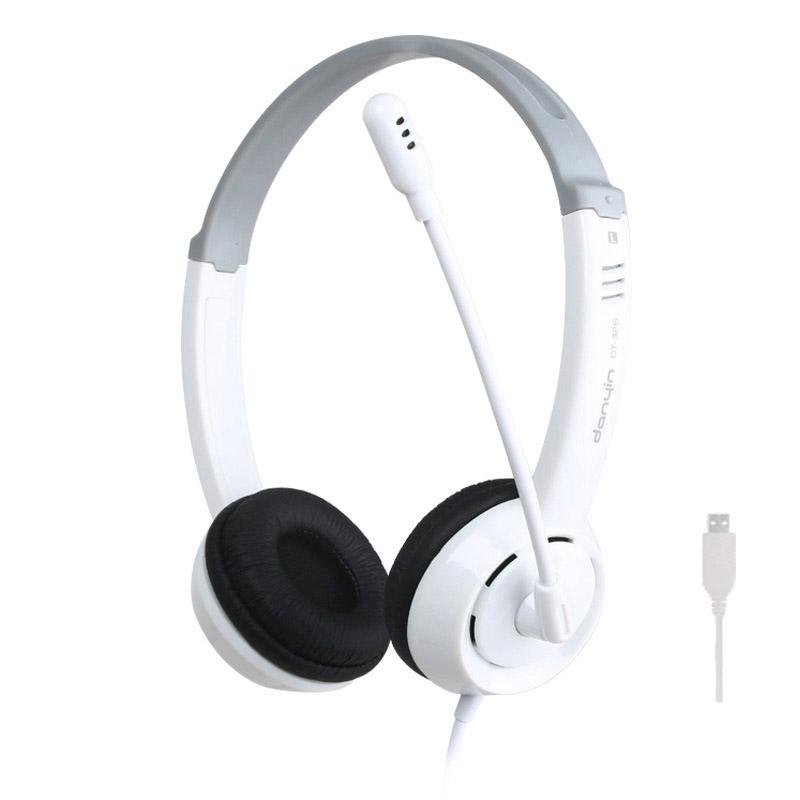 Head-Mounted Children'S Learning Headset With Mic 1.8M Cable Usb Style - Black