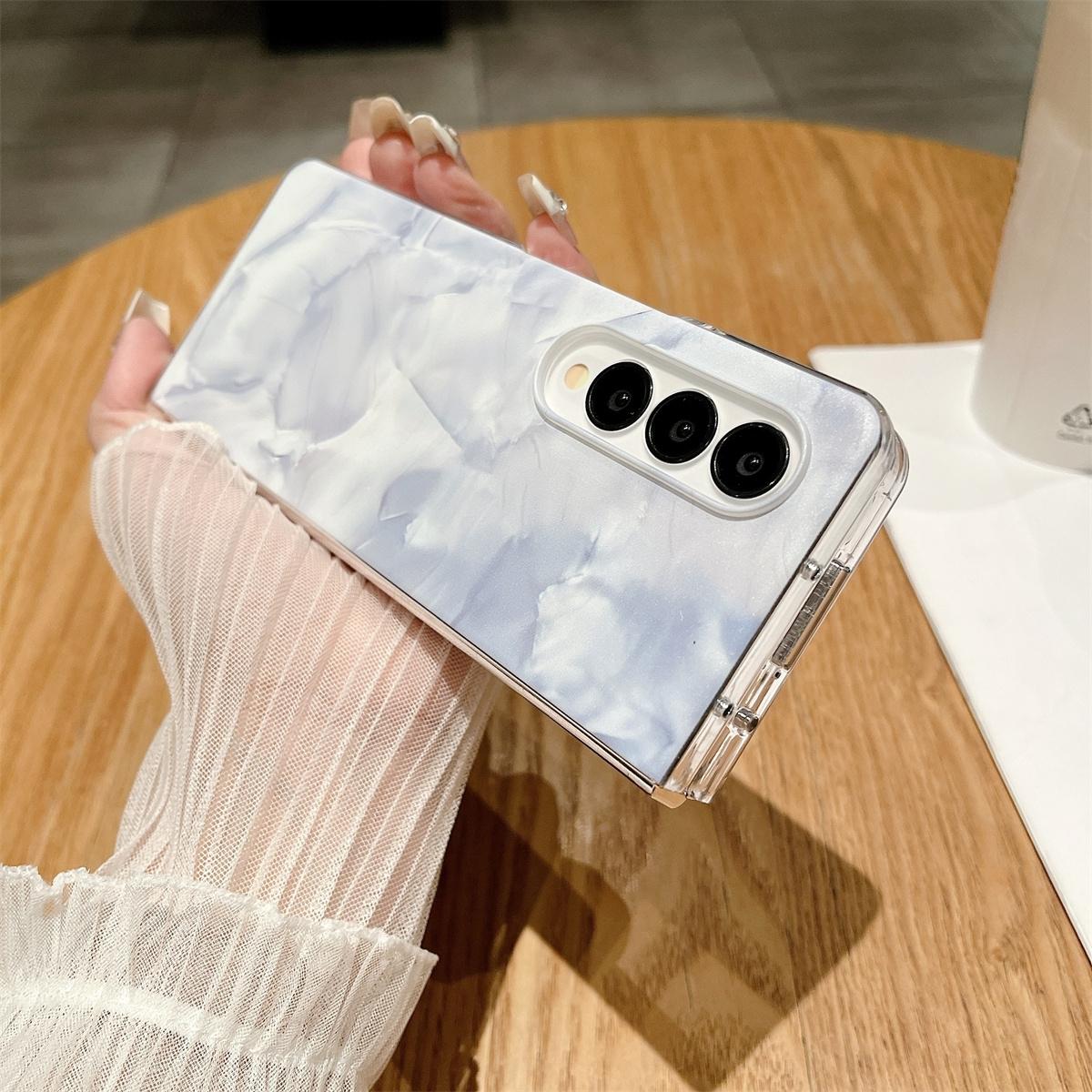 Shockproof Full Coverage Porcelain Case for Samsung Galaxy Fold3 / 4 - Purple