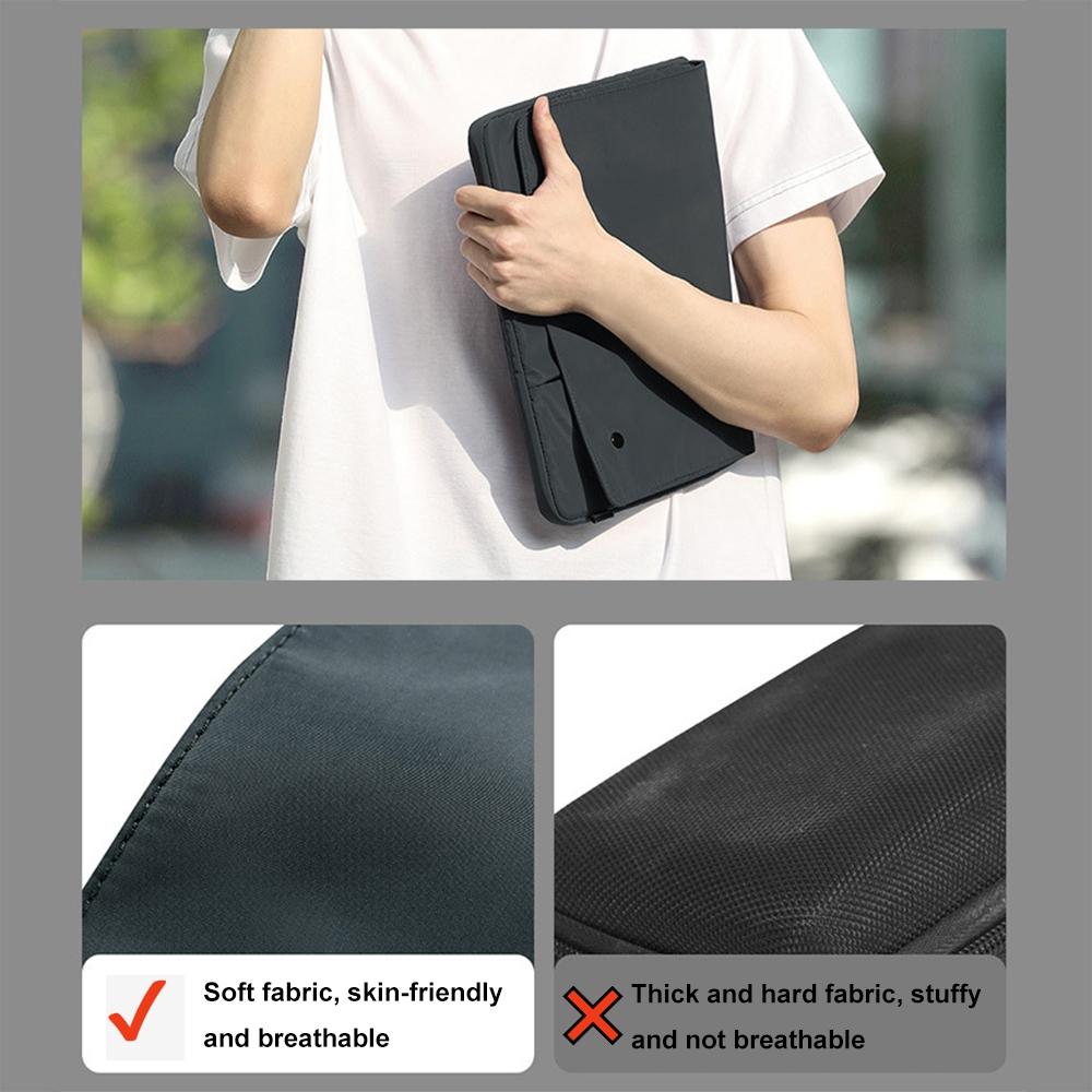 13 Inch Multi-layer Laptop Sleeve - Waterproof & Shock-absorbing Storage Bag - White - 15 Inch