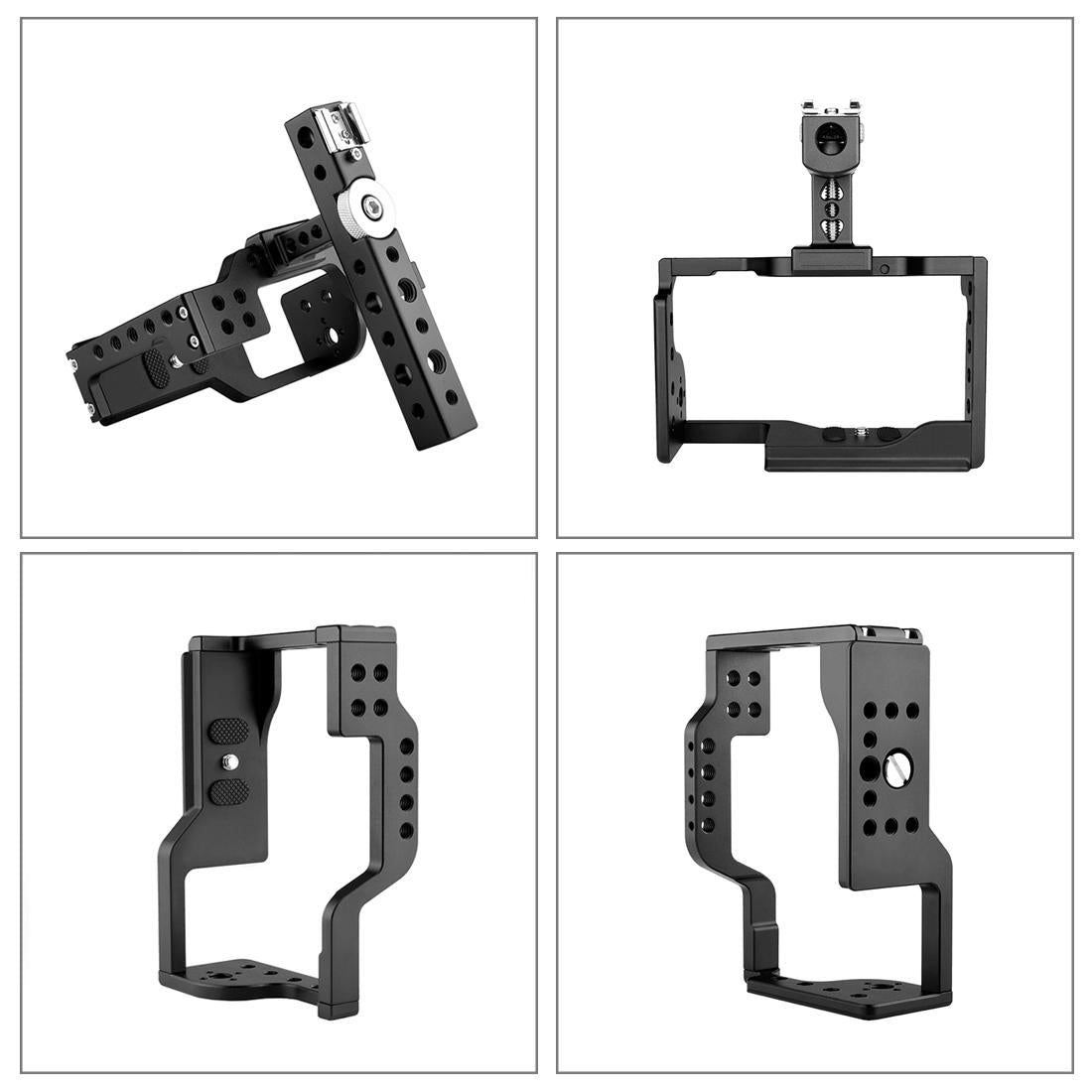Sony A6600 Video Camera Cage Stabilizer With Handle - Black