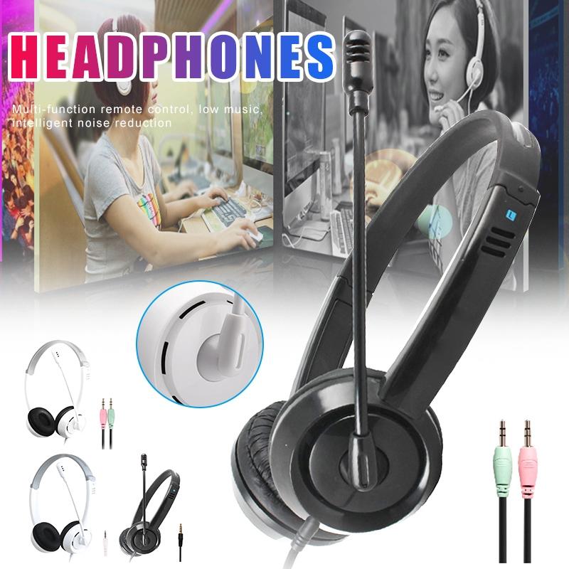 Kids' Headset With Mic 1.8M Cable Star Flag - Black