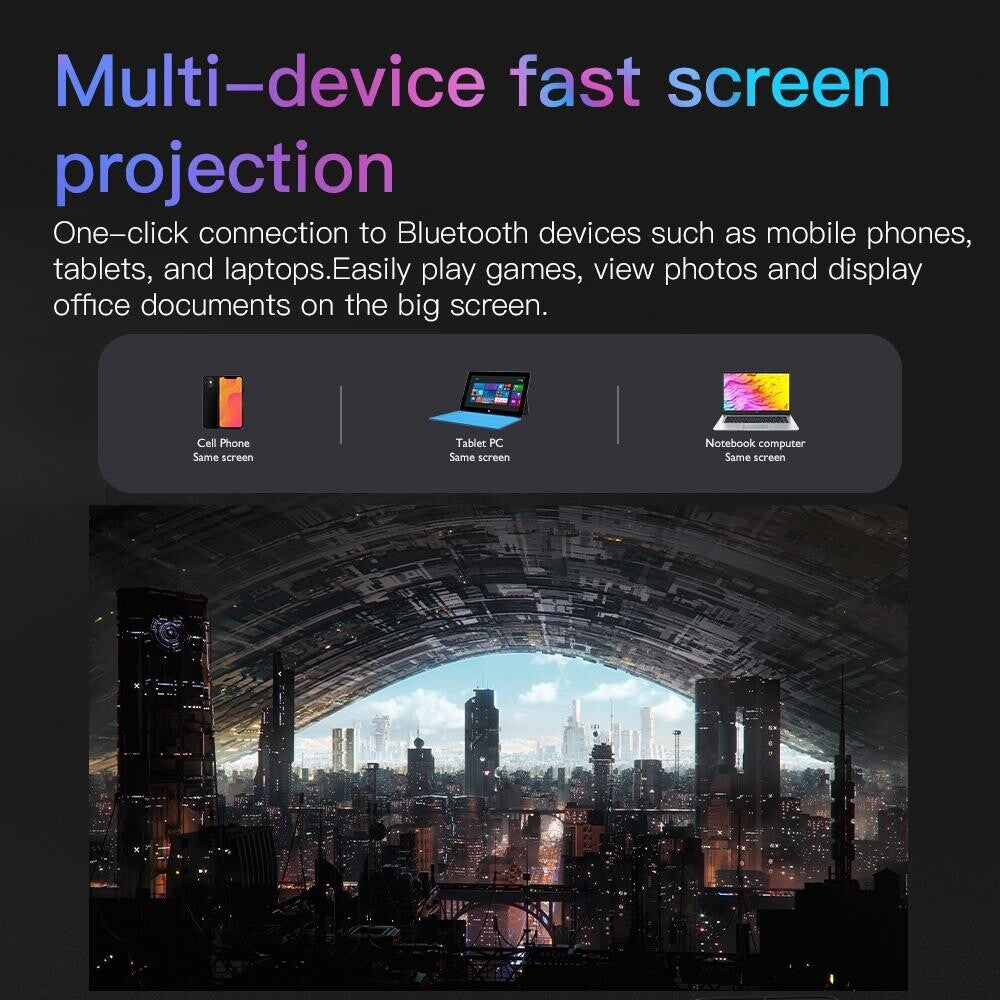 Portable Hd Wifi Projector For Android Devices - White