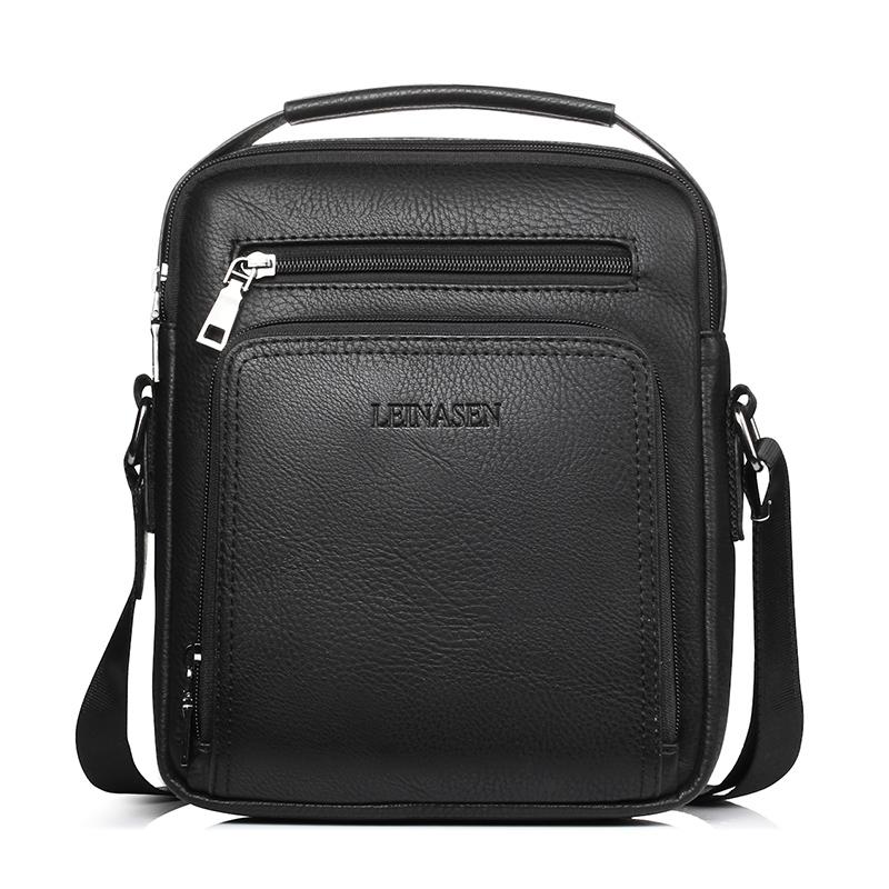 Versatile Men's Crossbody Bag For Business - Black