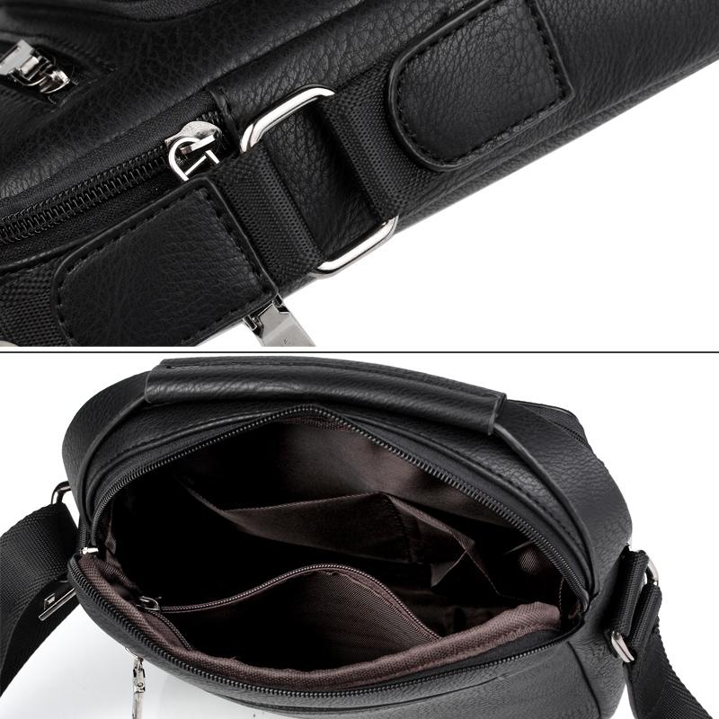 Versatile Men's Crossbody Bag For Business - Black