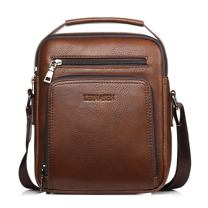 Versatile Men's Crossbody Bag For Business - Black