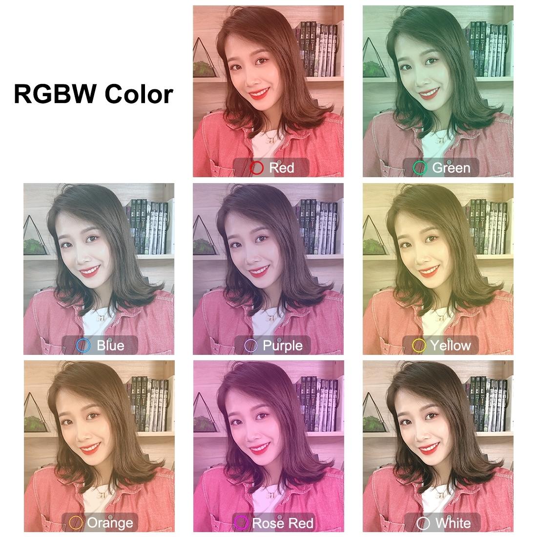 30Cm Curved Surface Led Ring Light With Tripod And Phone Clamp - 10 Modes 8 Colours Usb Powered