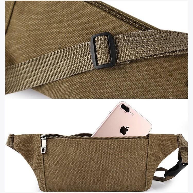 Versatile Canvas Shoulder Bag - Black