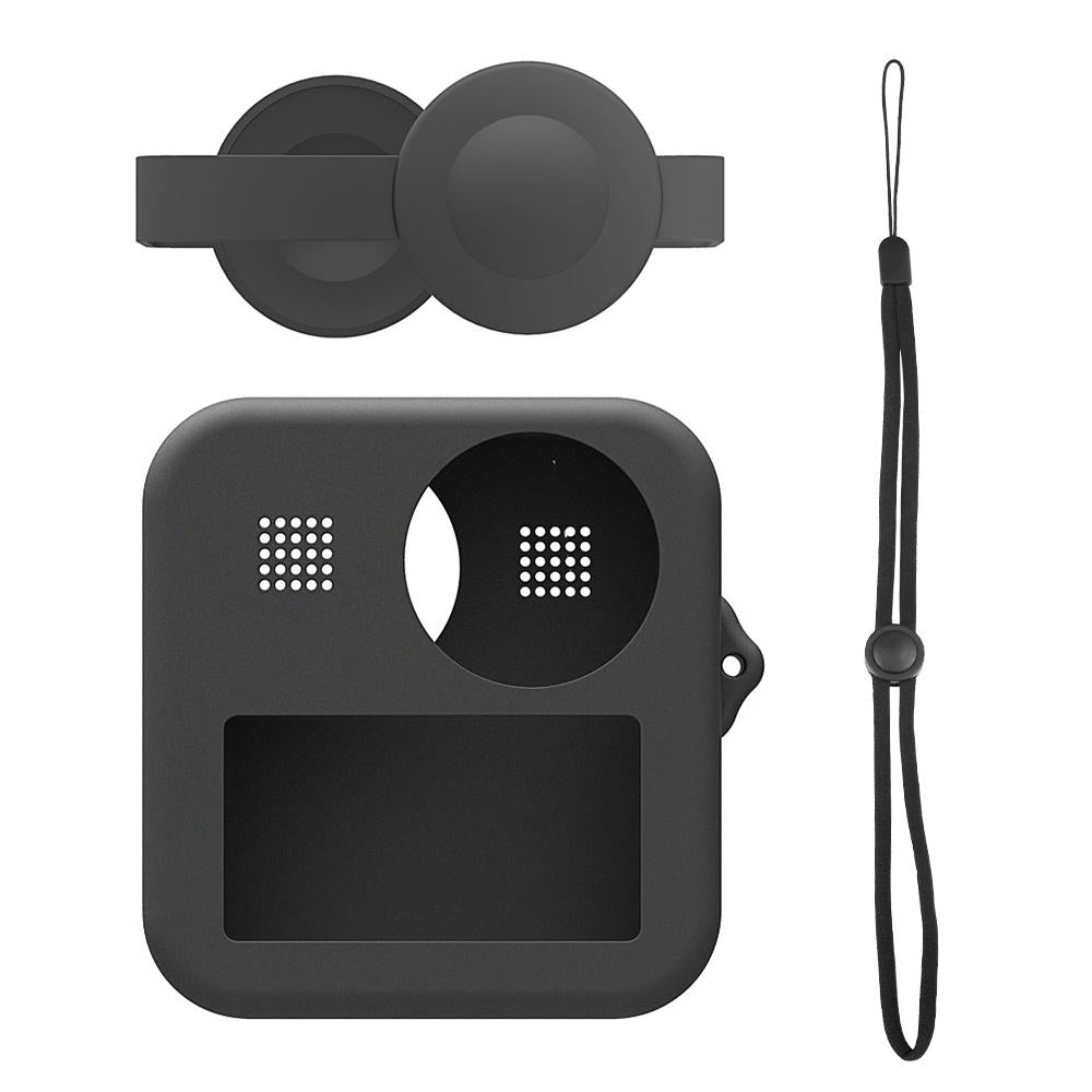 Silicone Protective Case For Gopro Max With Dual Lens Caps