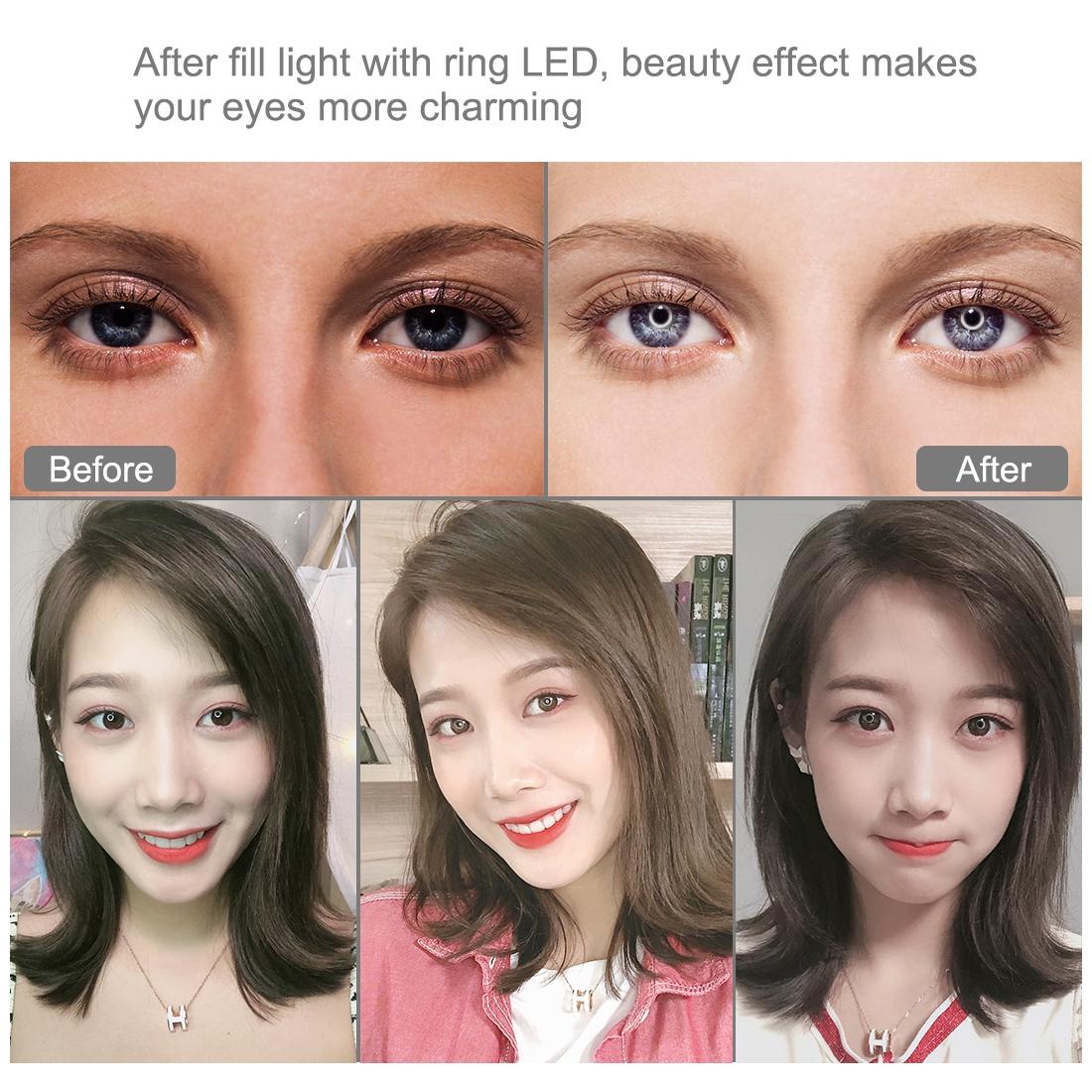 11.8 Led Ring Light With Tripod & Dual Phone Brackets - Usb 3 Modes Dual Colour Temperature - Vlogging & Live Broadcast Kit