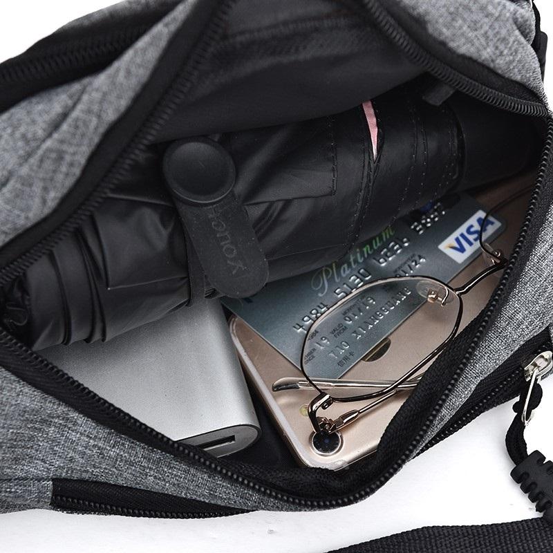 Waterproof Multi Function Chest Bag With Pockets Black