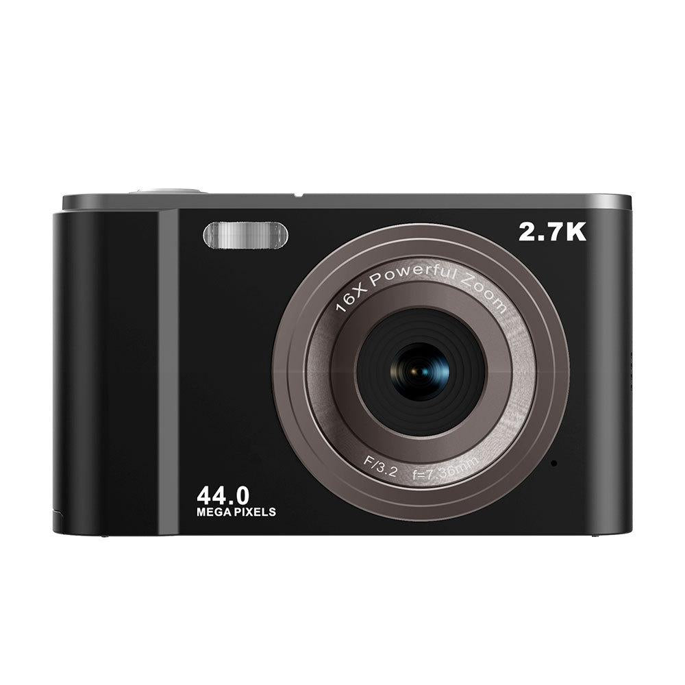 2.7k Full Hd 44mp 16x Zoom 2.88 Digital Camera for Kids - Black