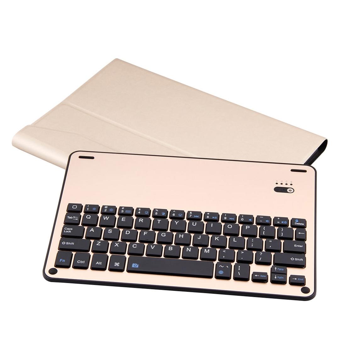 Aluminum Keyboard & Leather Tablet Case For Ipad Pro 10.5 / Air 2019 - Bluetooth Detachable Water Repellent - Black
