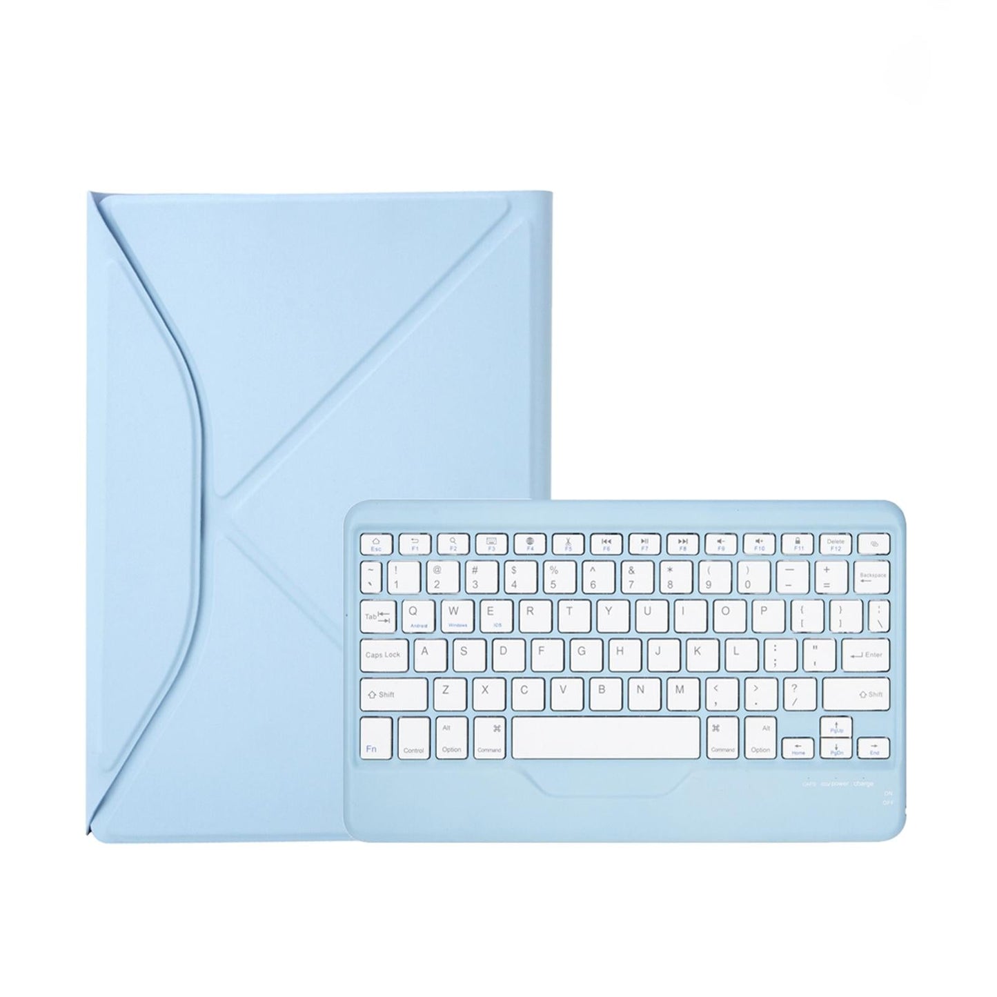 Bluetooth Keyboard Leather Tablet Case With Pen Slot - Black