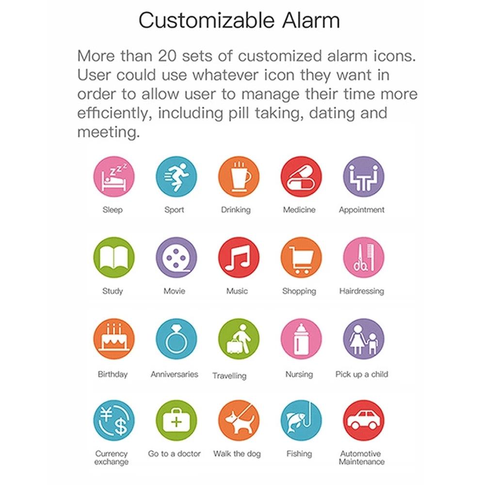 Waterproof Smart Bracelet With Call Heart Rate Bp Sleep And Sedentary Functions - Black