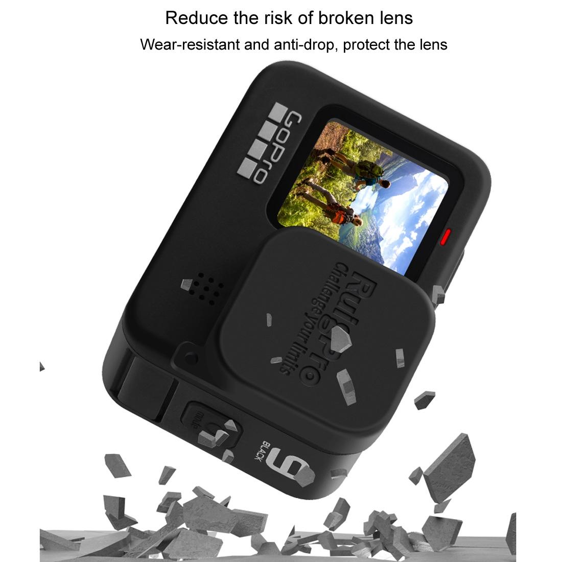 Soft Rubber Camera Lens Protective Cap for Gopro Hero10 / Hero9 - Scratch Resistant