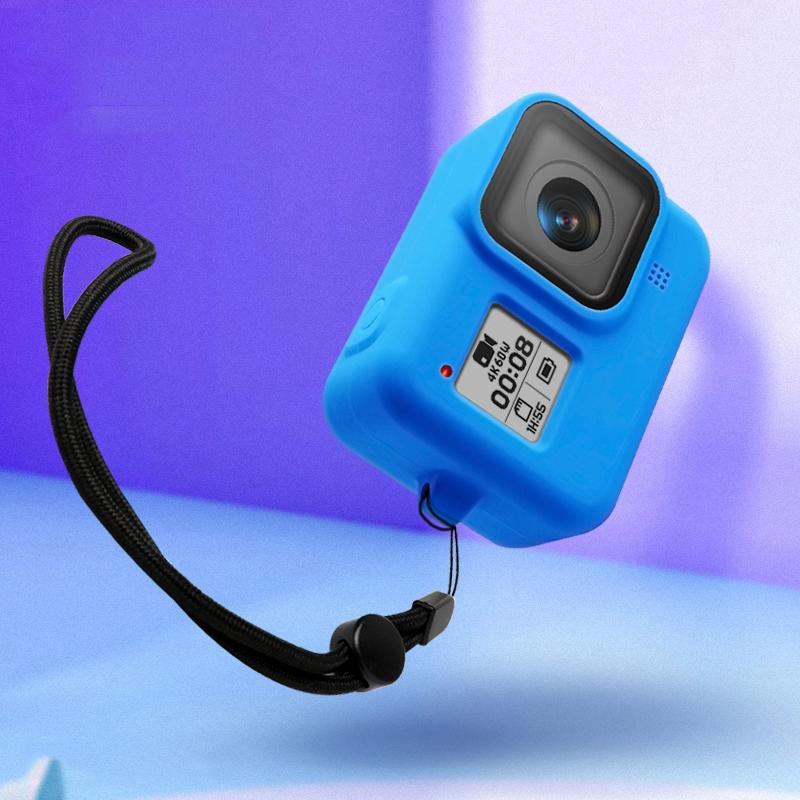 Gopro Hero8 Silicone Case with Wrist Strap - Protective Cover - Black