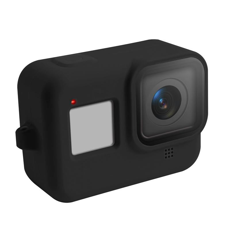 Gopro Hero8 Silicone Case with Wrist Strap - Protective Cover - Black