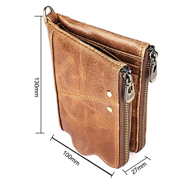 Leather Wallet with Rfid Protection and Strap - Card Slots - Black