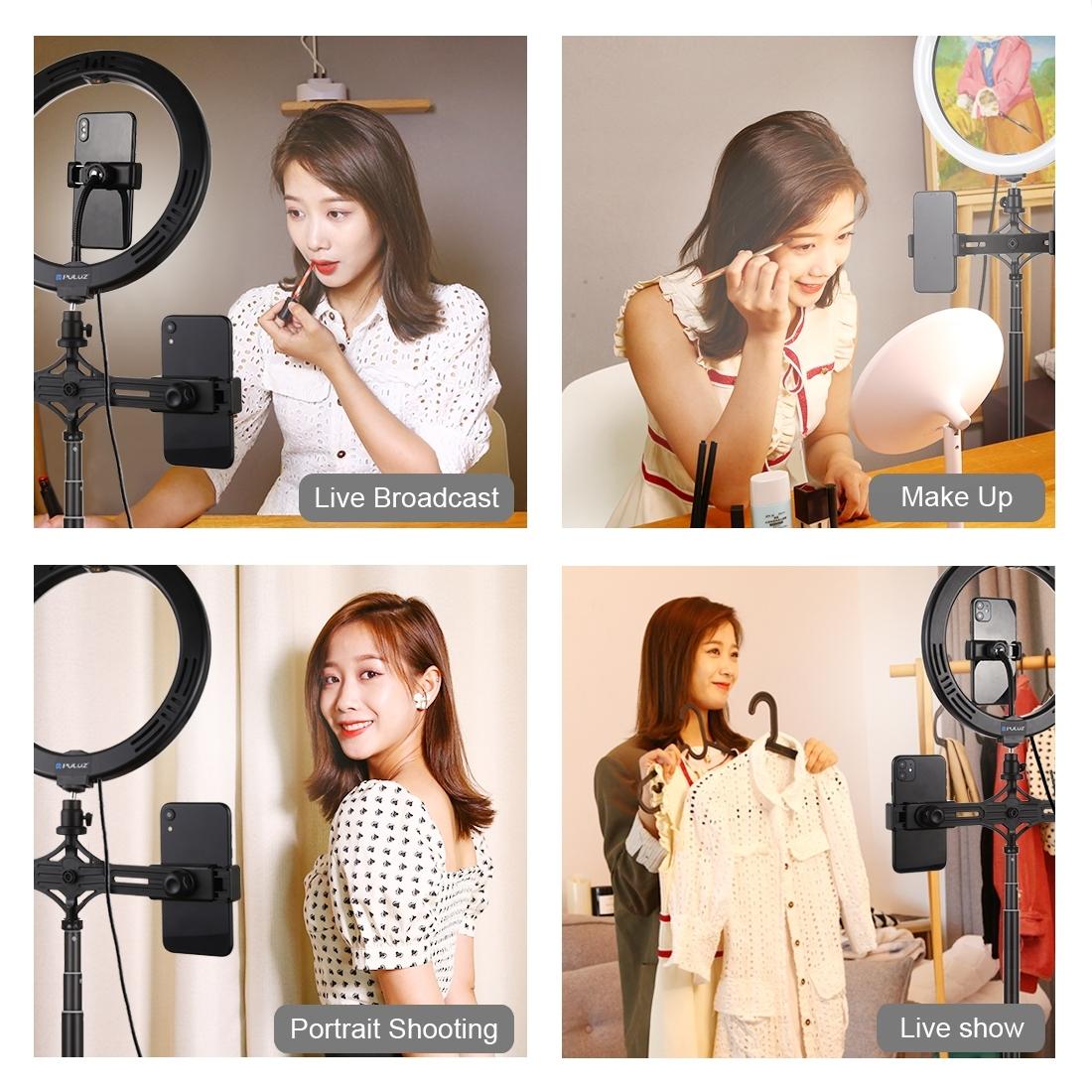10.2 Dual Phone Tripod with Usb Ring Light & Remote
