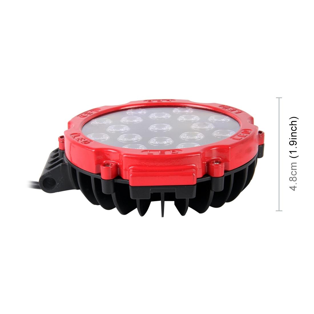 2 Pcs 3500Lm 6500K White Light 17 Led Waterproof Car Boat Marine Work Lights Spotlight Led Bulbs 30 Degrees Adjustable Dc 10 - 30V - Black