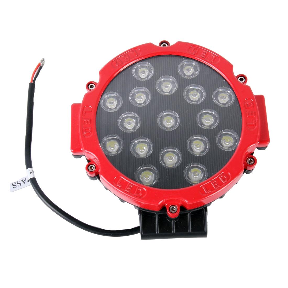 2 Pcs 3500Lm 6500K White Light 17 Led Waterproof Car Boat Marine Work Lights Spotlight Led Bulbs 30 Degrees Adjustable Dc 10 - 30V - Black