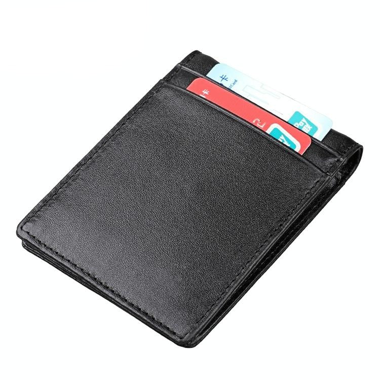 Anti-magnetic Leather Rfid Wallet - Sleek & Secure - Black