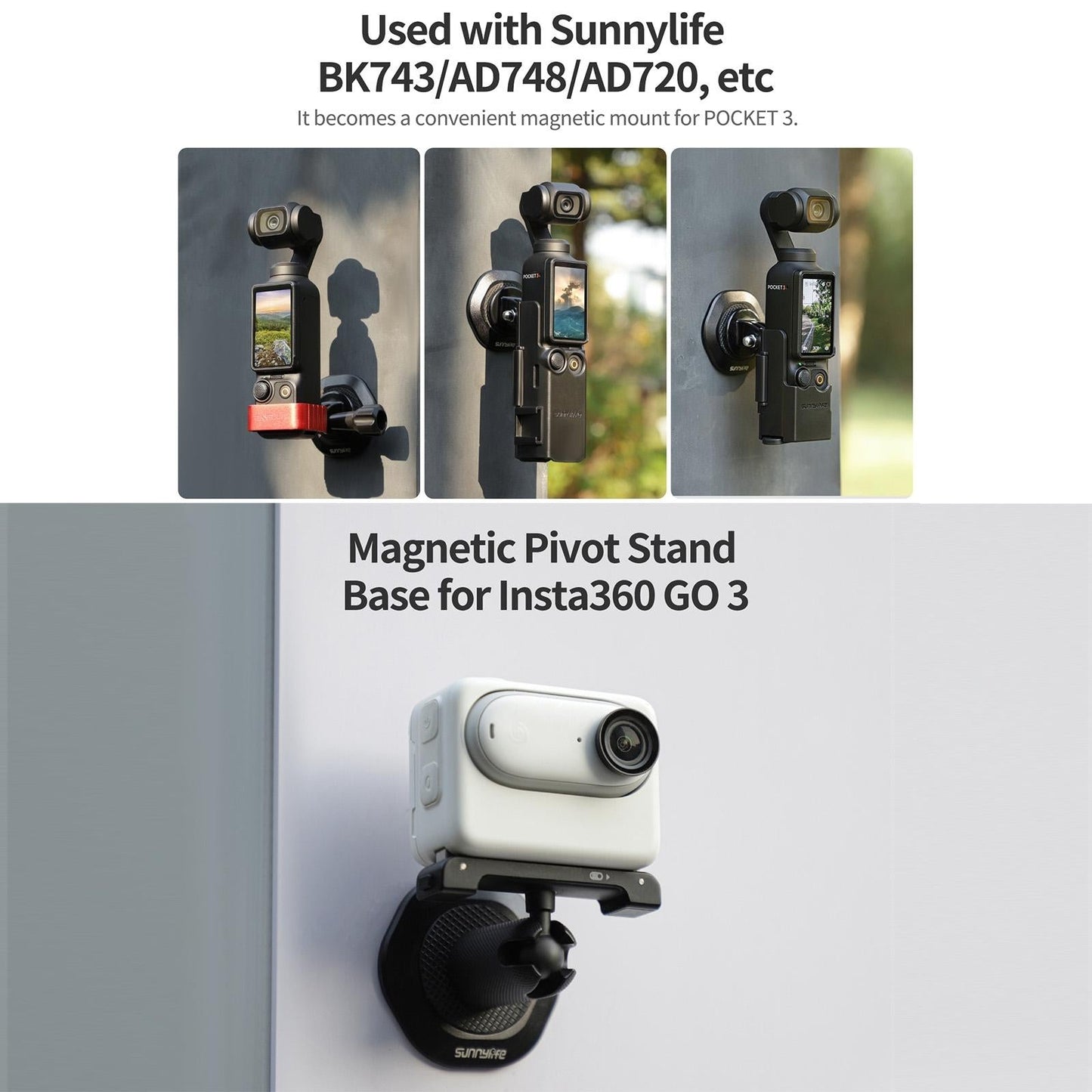 Metal Magnetic Base with 1 / 4 Adapter and Pivot Stand
