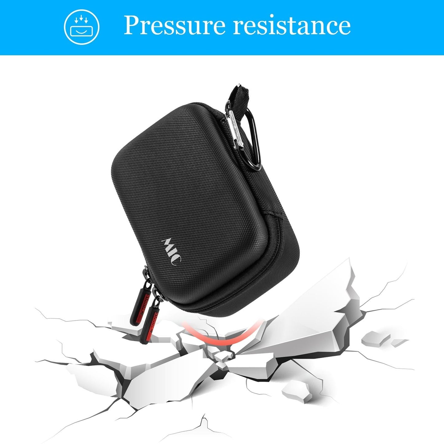 Diamond Texture Leather Storage Bag for Dji Mic - Pu Material