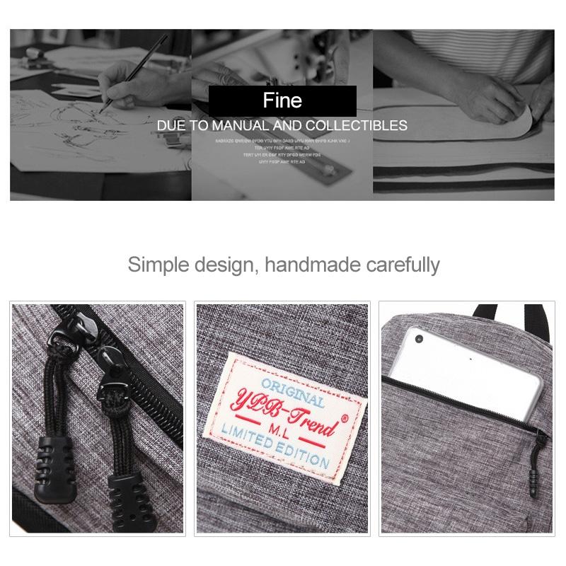 Versatile Canvas Laptop Backpack For 13-15 Inch - 36X25X10Cm - Black
