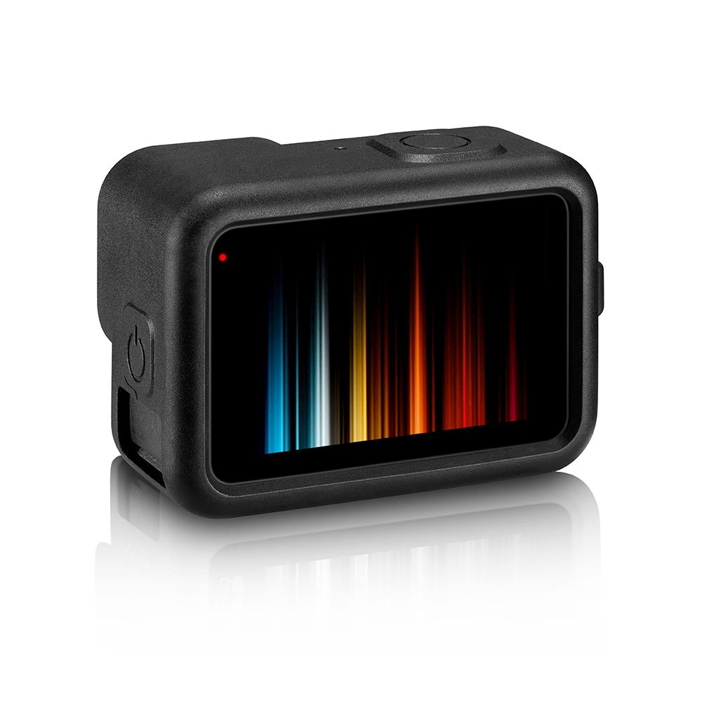 Silicone Case with Wrist Strap and Lens Cover for Gopro Hero 9-12 - Black