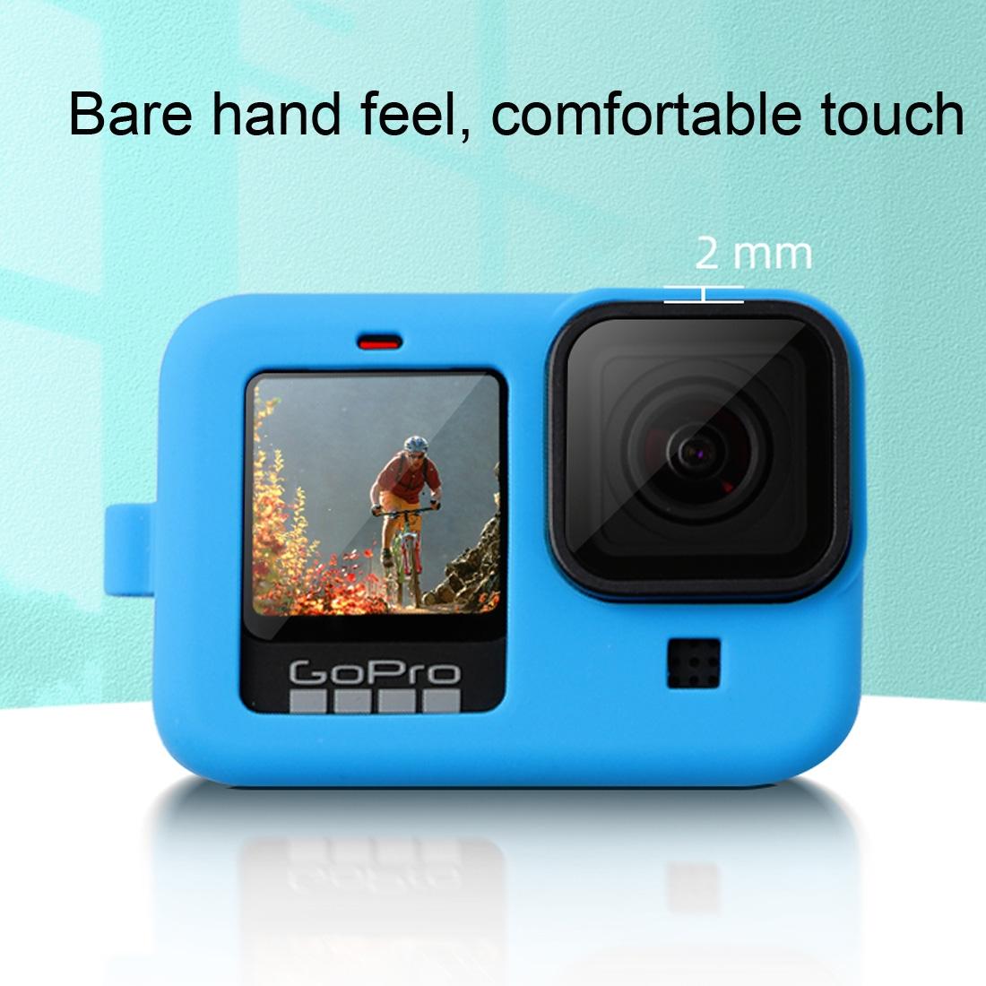 Silicone Case with Wrist Strap and Lens Cover for Gopro Hero10 / 9 - Black
