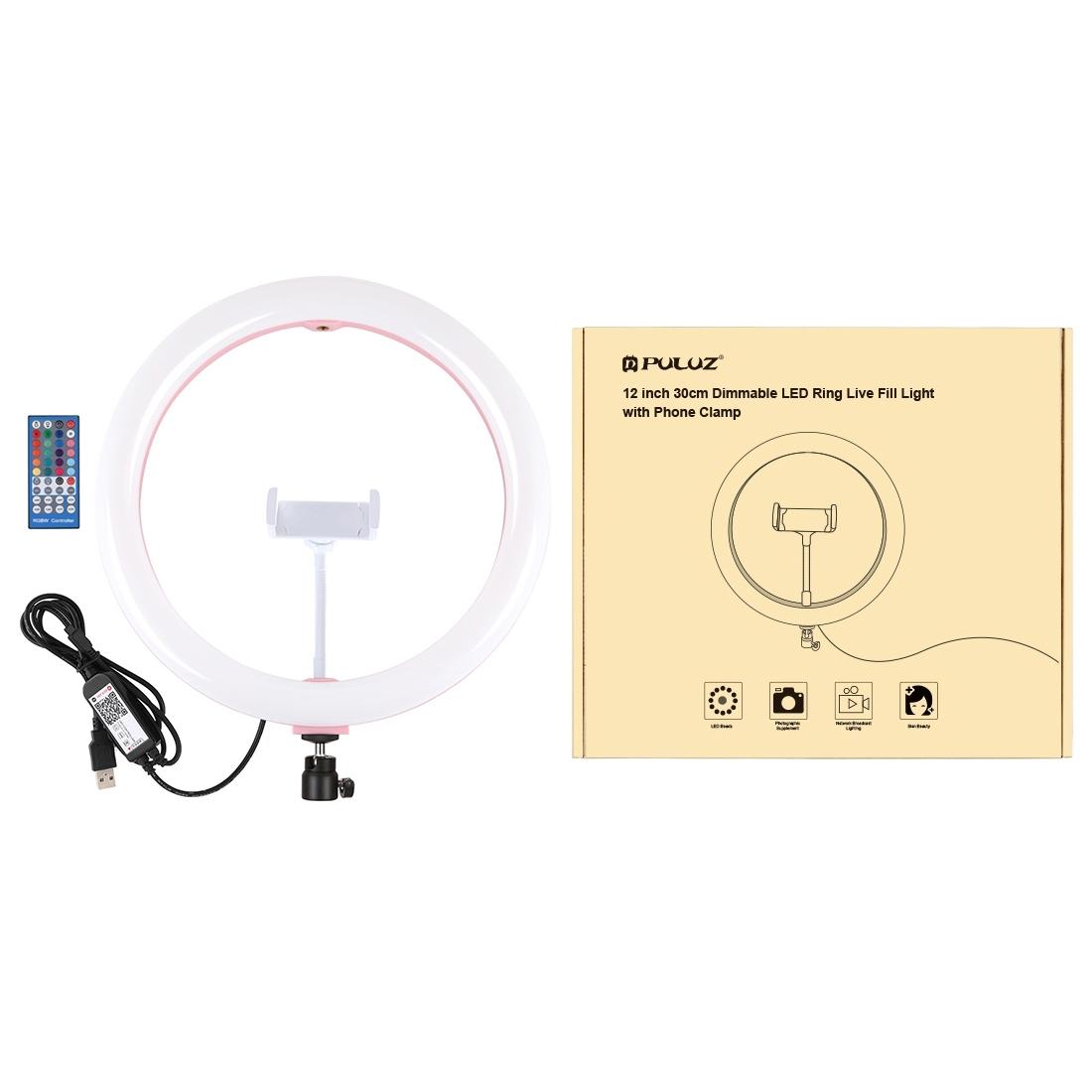 11.8 Dual-temp Led Ring Light with Tripod & Remote - Black