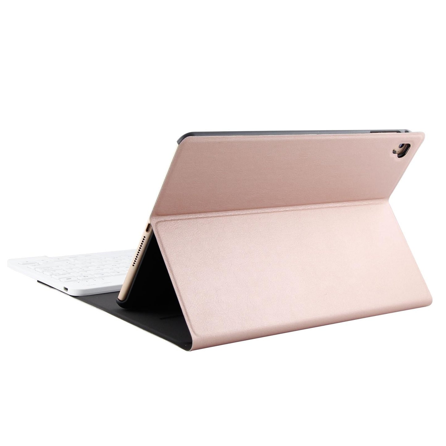 Bluetooth Keyboard & Leather Tablet Case For Ipad Air / Pro 9.7 - Three-Gear Angle Adjustment Magnetic Sleep Function - Abs Brushed Texture - Black