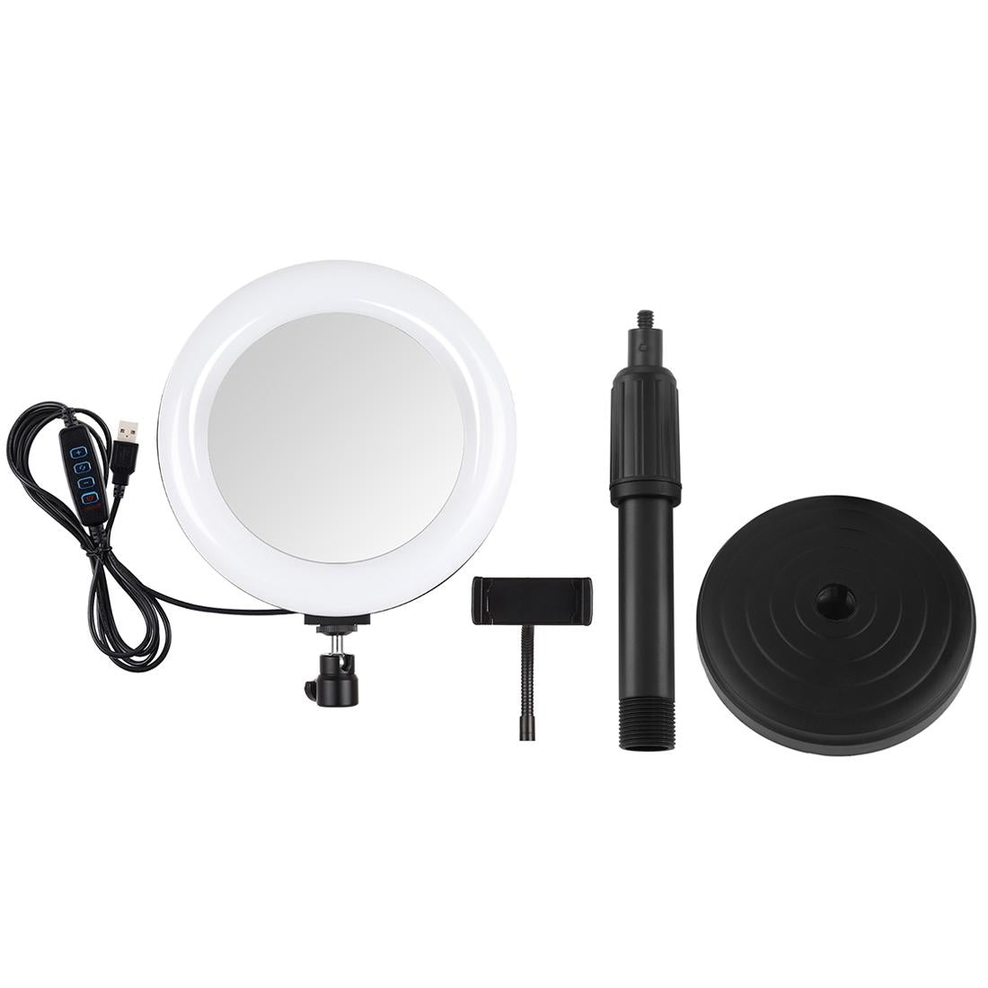7.9 Dual-colour Led Ring Light with Desktop Mount and Phone Clamp