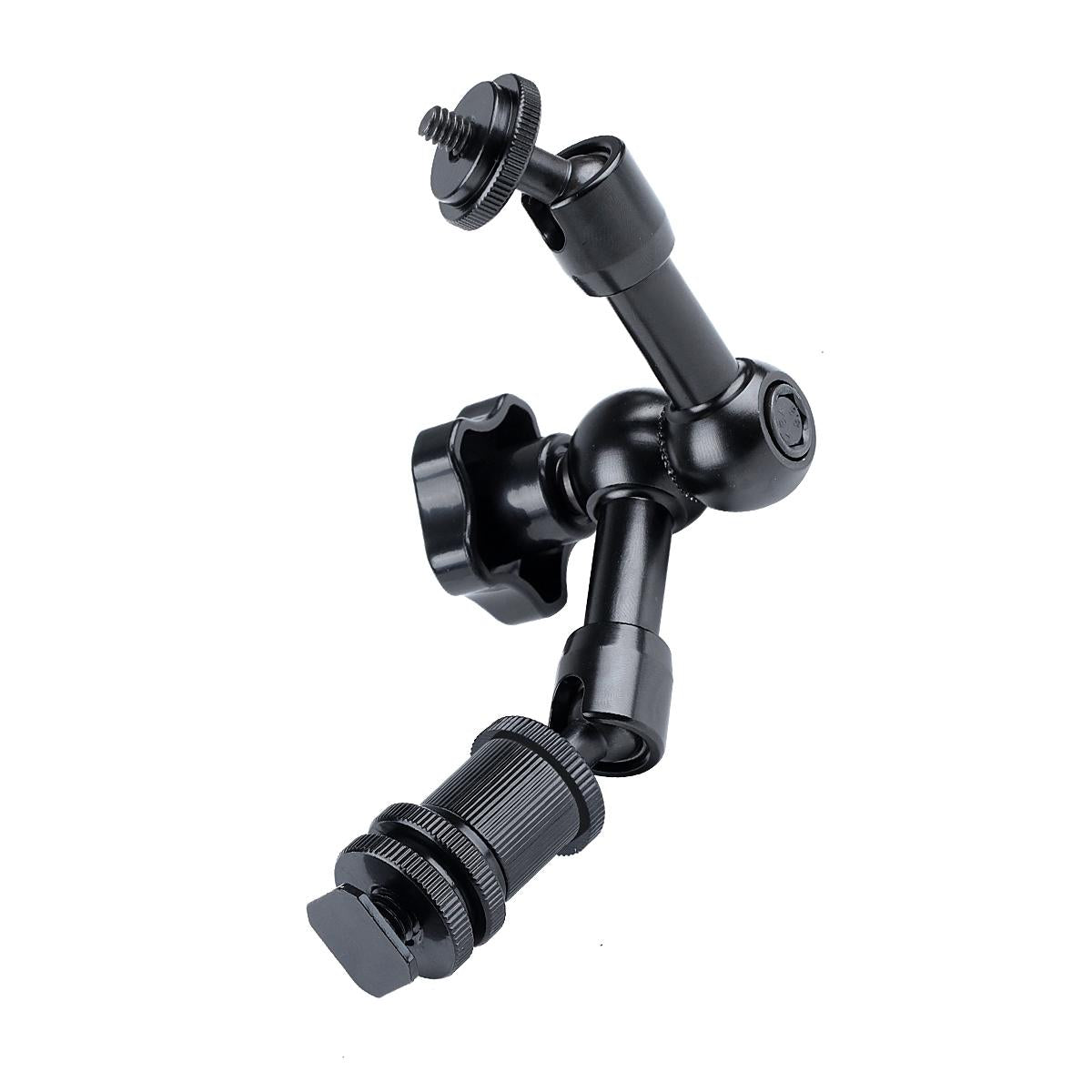 7 Articulating Magic Arm With Adjustable Friction & Large Claws Clips - Black