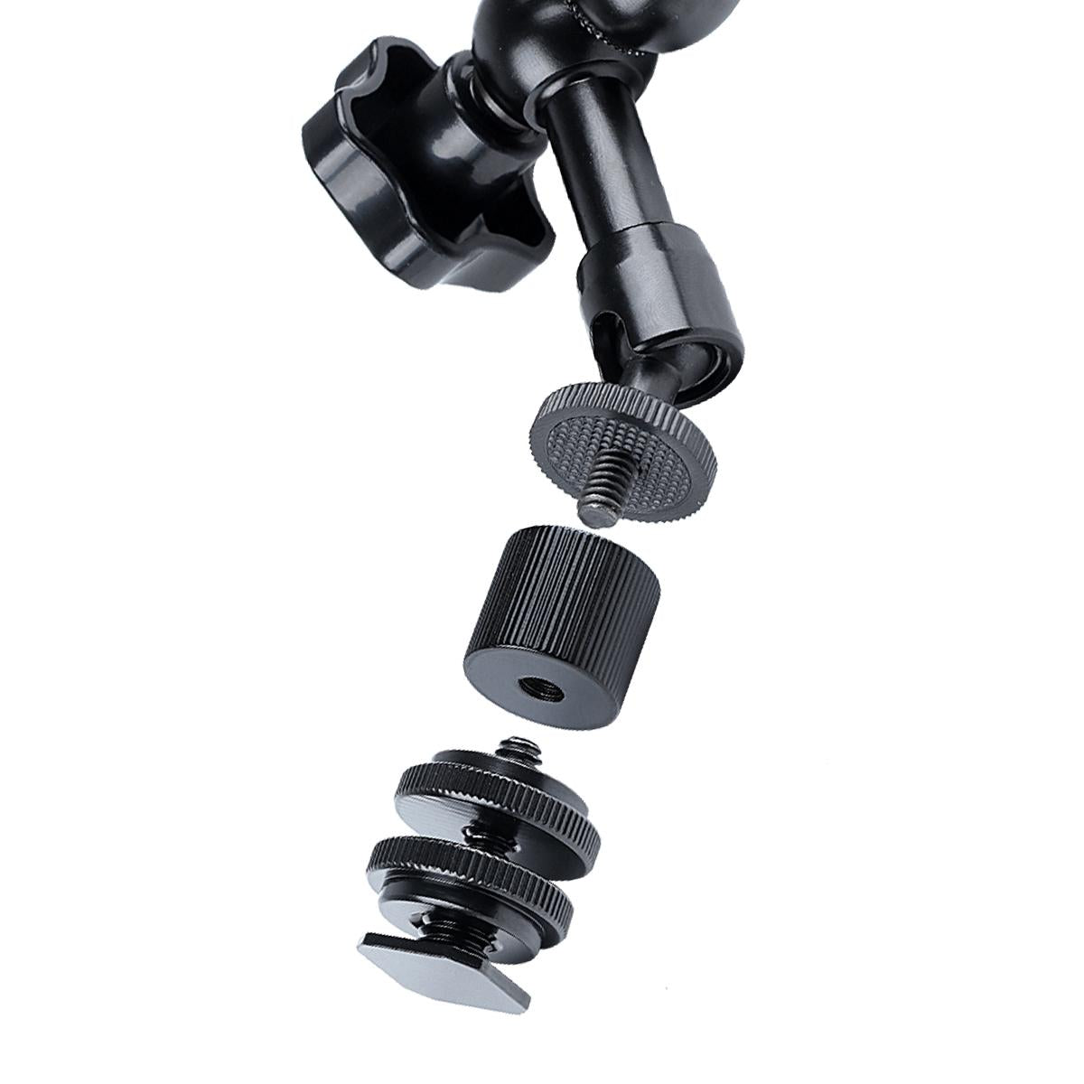 7 Articulating Magic Arm With Adjustable Friction & Large Claws Clips - Black