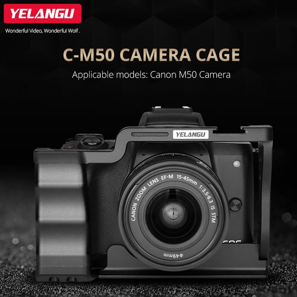 Video Camera Cage Stabilizer For Canon Eos M50 - Black