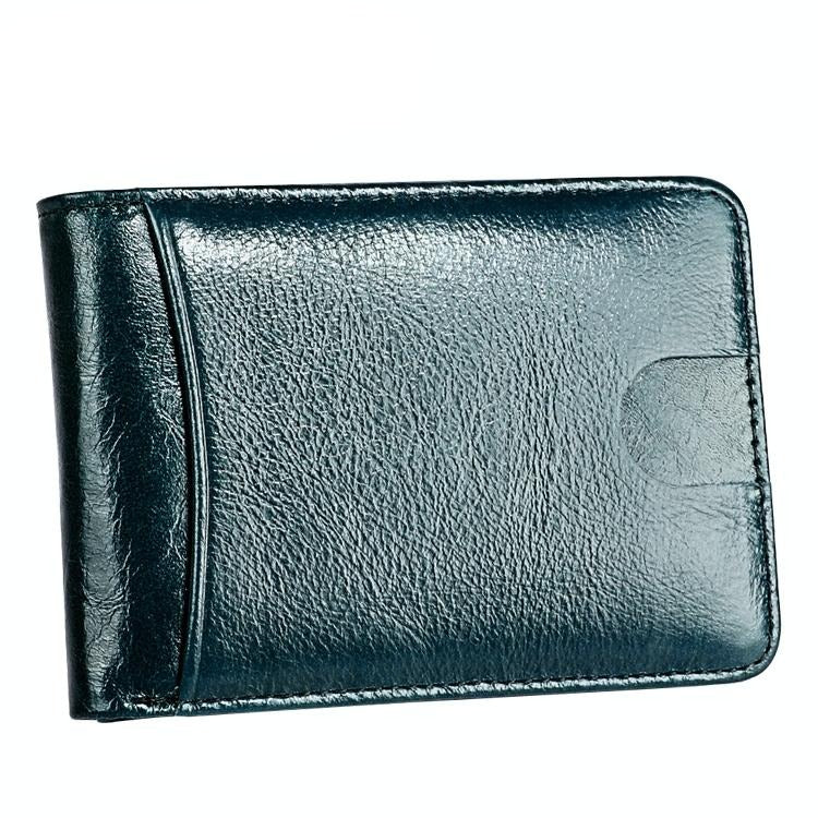 Leather Rfid Billfold Wallet - Mini Size - Yellowish-Brown