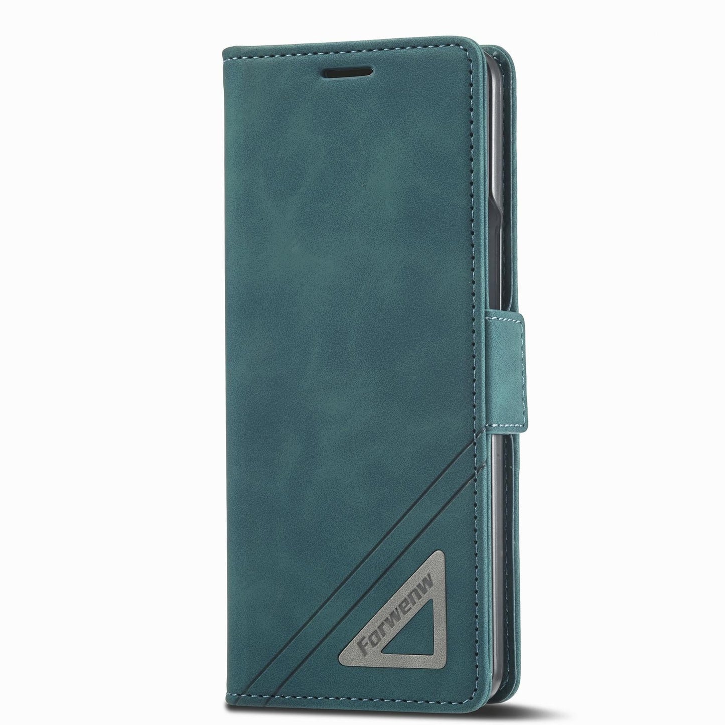 Leather Dual Side Buckle Phone Cover for Samsung Galaxy z Fold 4 - Wine Red