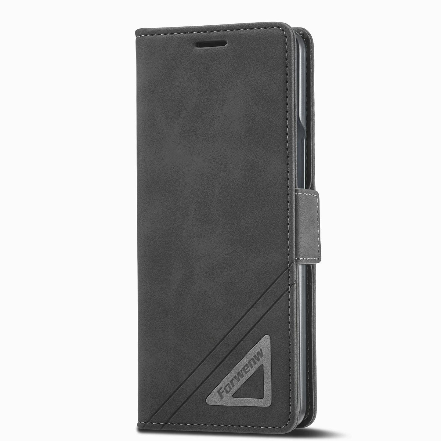 Leather Dual Side Buckle Phone Cover for Samsung Galaxy z Fold 4 - Wine Red