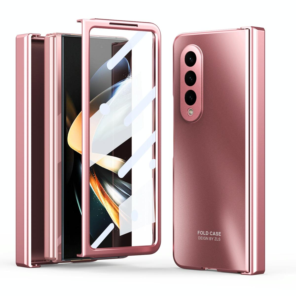 Foldable Electroplated 5g Case for Samsung Galaxy z Fold 4 - Silver