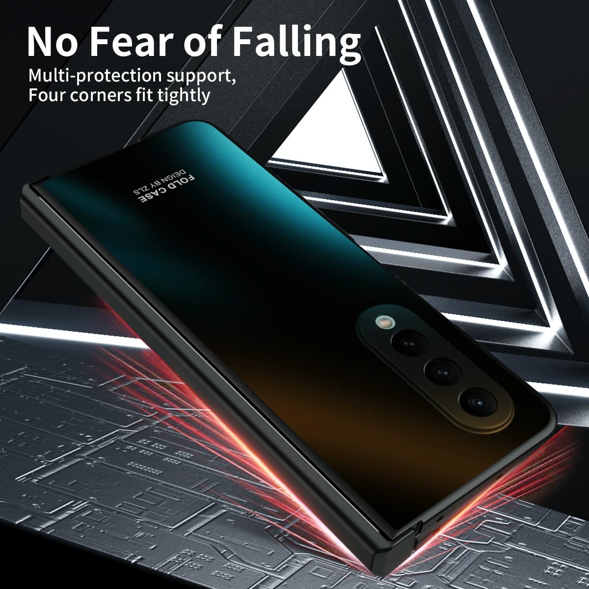 Foldable Electroplated 5g Case for Samsung Galaxy z Fold 4 - Silver