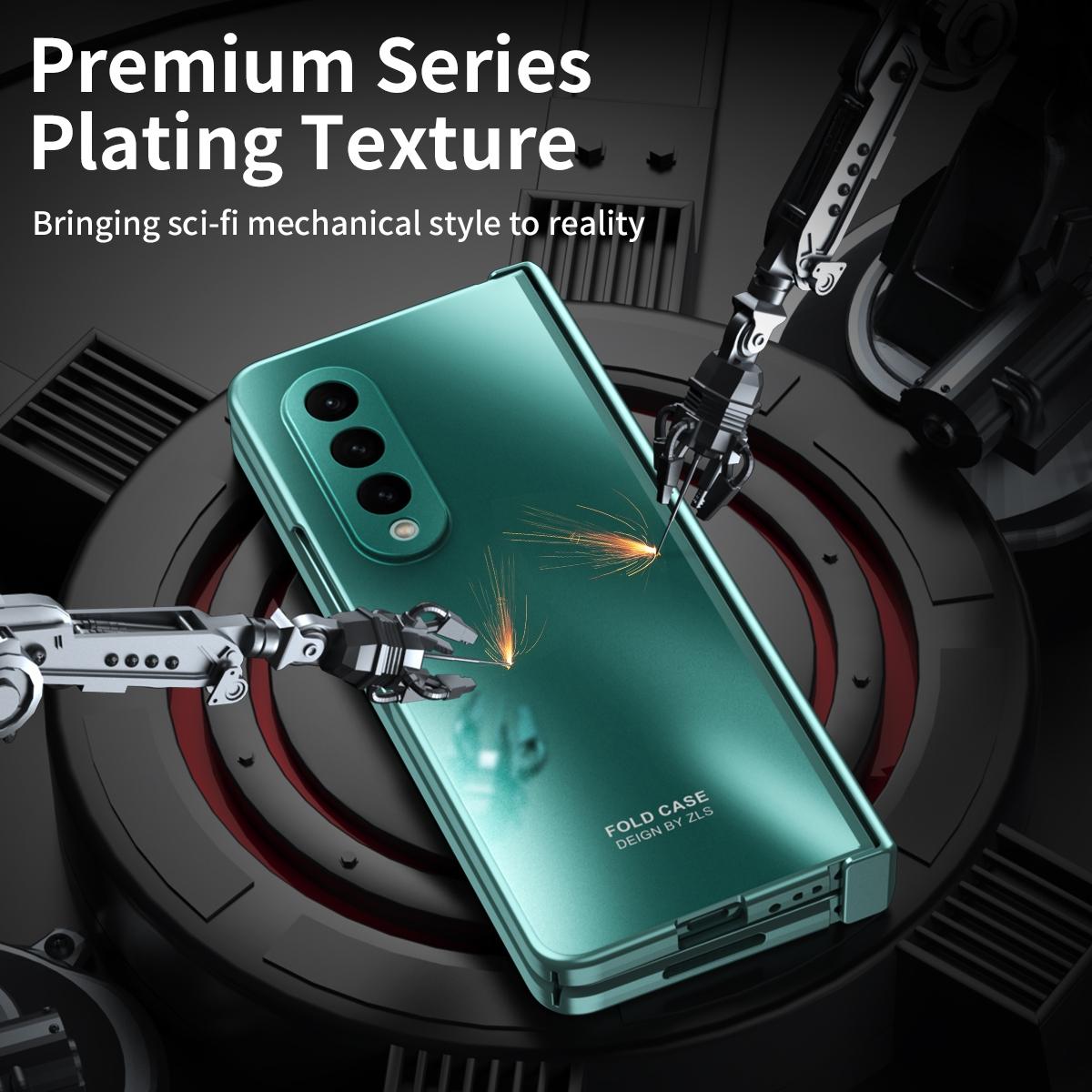 Foldable Electroplated 5g Case for Samsung Galaxy z Fold 4 - Silver