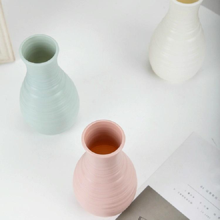 Creative Desktop Flower Vase - Modern Plastic Decoration - Blue
