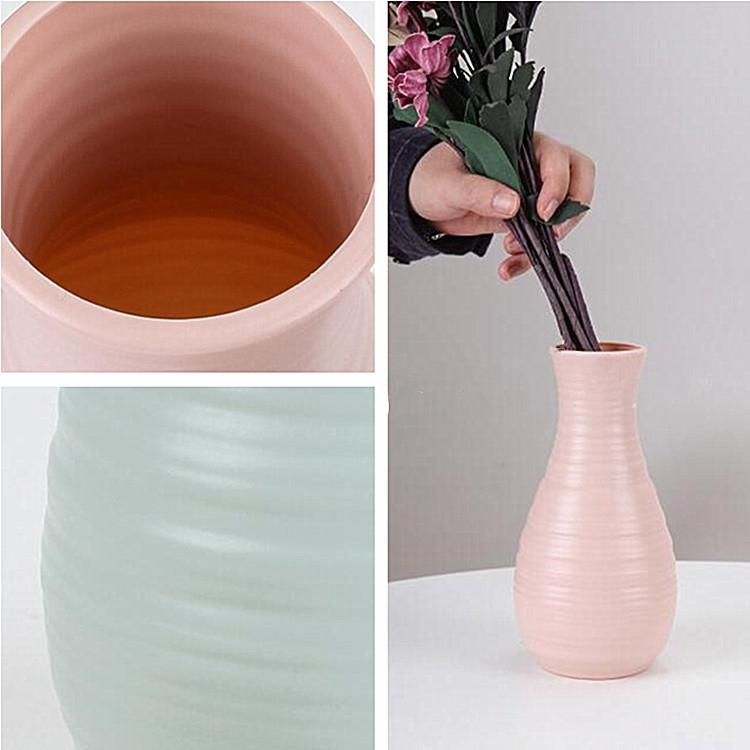 Creative Desktop Flower Vase - Modern Plastic Decoration - Blue