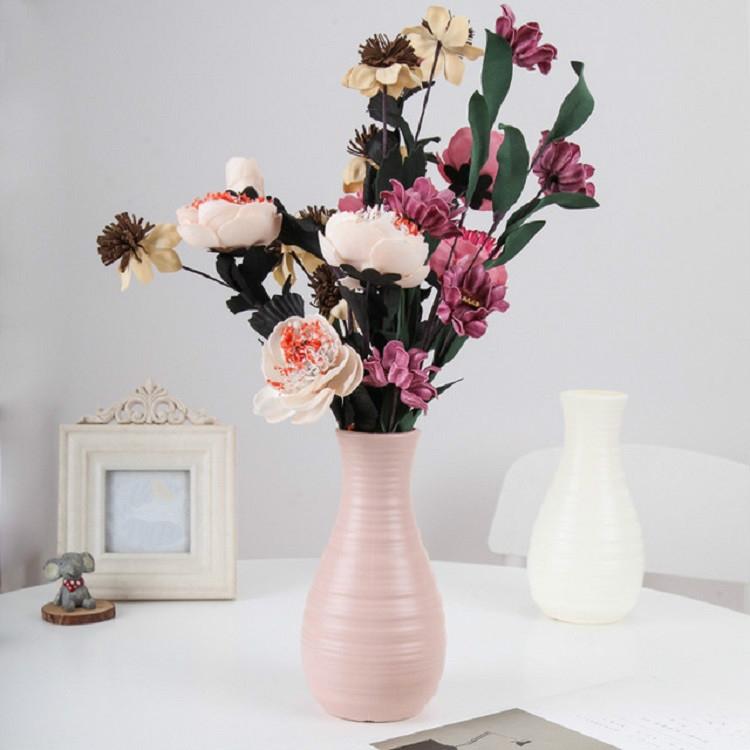 Creative Desktop Flower Vase - Modern Plastic Decoration - Blue