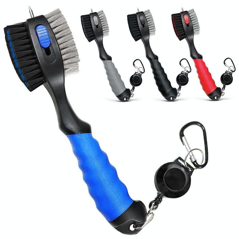 Portable Golf Club Brush - Retractable - Blue