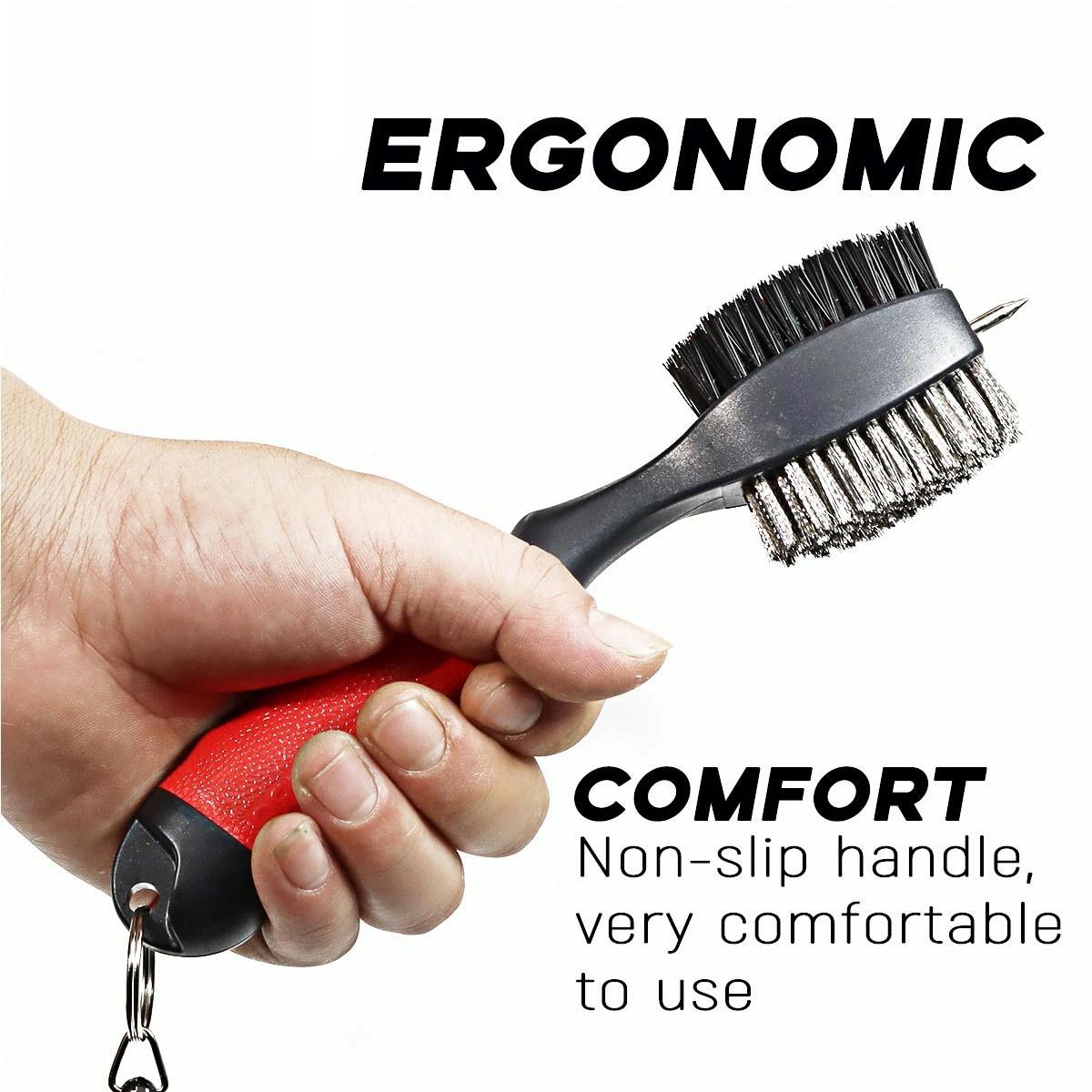 Portable Golf Club Brush - Retractable - Blue