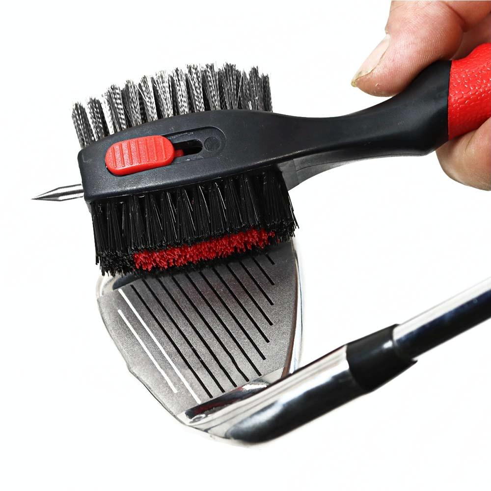 Portable Golf Club Brush - Retractable - Blue